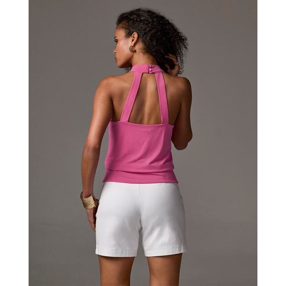 Boston Proper Twill Pull-On Five Inch Shorts in Pure White Size 8 preppy beachy - Picture 2 of 13